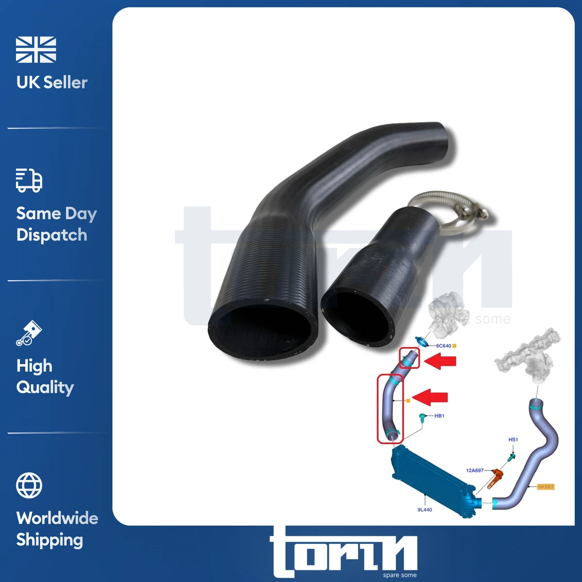 Recambios Y Accesorios Tubo Intercooler Ford