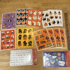 VTG HALLOWEEN Lot Of 16 Sticker Sheets Ghosts...