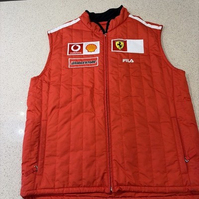 Fila Ferrari Vodafone Weste Größe L Mantel Jacke Formel 1 Racing Driving Herren