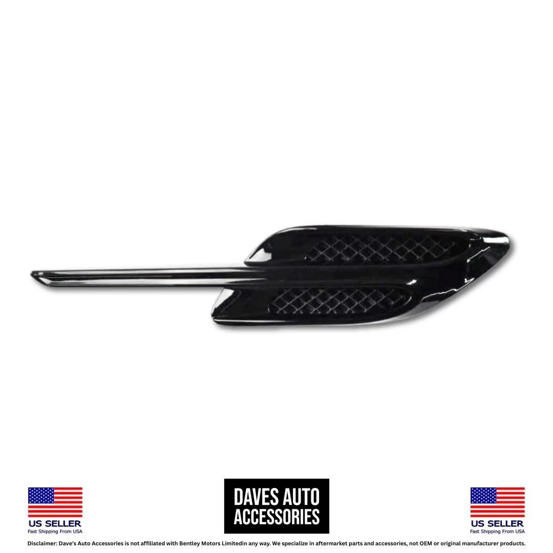 2016 2017 2018 Bentley Continental GT GTC Black Fender Vent Grilles