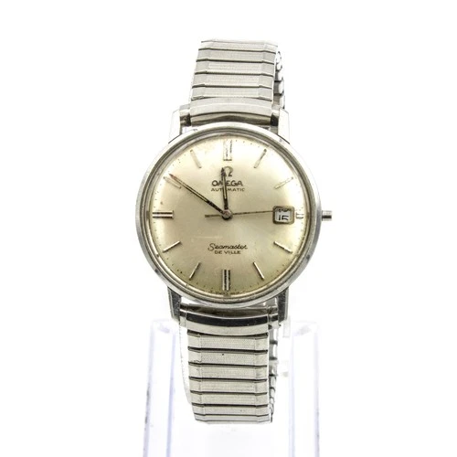 Vintage Omega Seamaster Automatic 7.25in Champagne Mens Wristwatch #WB4385-4