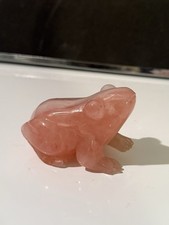 Vintage Rose Quartz Frog