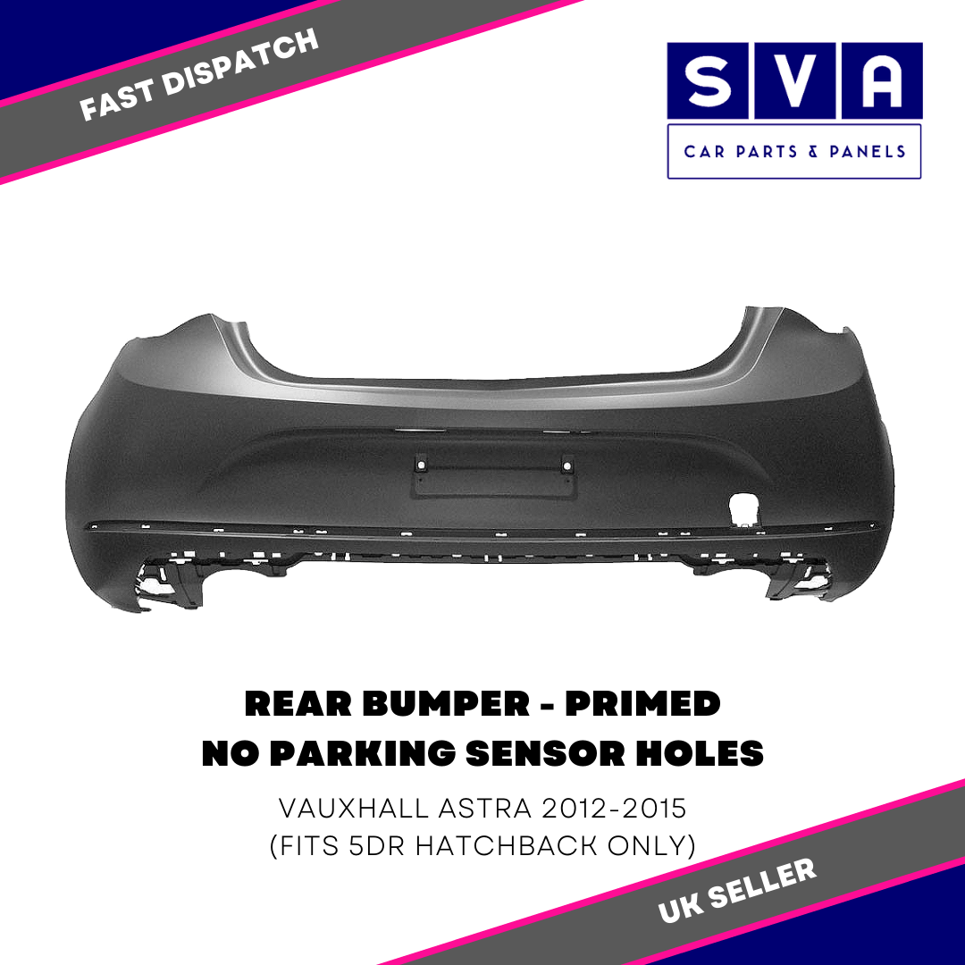 Vauxhall Astra 2012-2015 Rear Bumper Primed 5Dr H/B - Insurance Approved