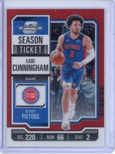 2023-24 Panini Contenders Optic #48 Cade Cunningham Red