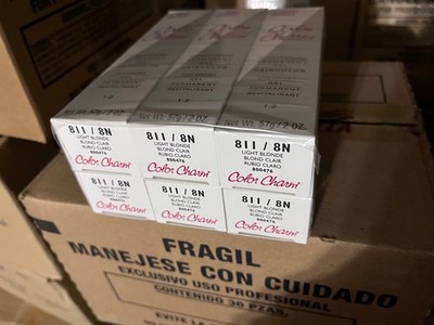 6 tubes Wella Color Charm Light Blonde Haircolor Wella Blonde 811/8N 2oz. tubes