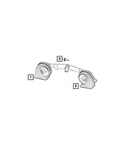 Genuine Mopar Horn And Bracket 68238002AE