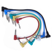6Pcs Effect Pedal Audio Plug Patch Cable Angle for Bass
