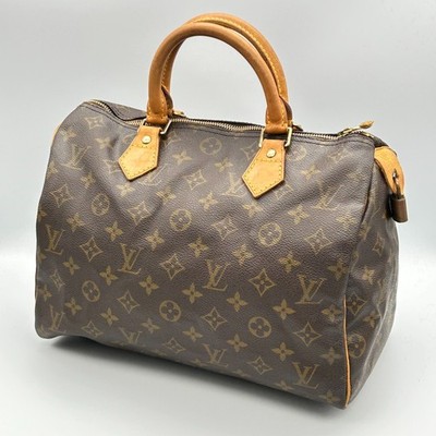 Louis Vuitton LV Speedy 30 Monogram Canvas Boston Handbag Brown Japan #324