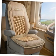 Tan Beaded RV Seat Cover for Captain Chairs   Breathable Comfort for Class 1