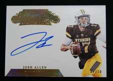 2018 Flawless Collegiate Rookie Team Slogans Gold Josh Allen Auto - Rare # 7/10