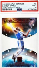 📈POP4 LeBRON JAMES RED /49📈 2020 CLEARLY DONRUSS ZERO GRAVITY PSA 9 PRIZM B-10