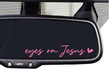 3 x Rear View Mirror Decal, Faith Car Mirror Decal, Bible Verse Gi Color: Pink
