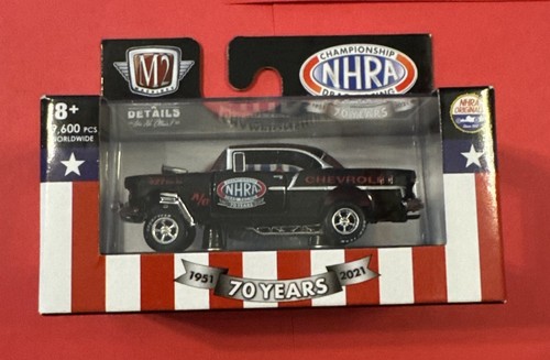 Set De 2 Ornements De Noël M2 Machines - Chevrolet Bel Air NHRA - Édition Exclusive Walmart
