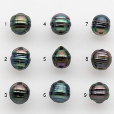 8-9mm Tahitian Pearl with High Luster and Natural Color, One Piece Undrilled fo