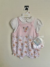 VTG Disney Baby Girls Winnie Pooh Romper Size 6/9 M Embroidered