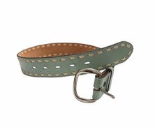 Tony Lama Vintage Leather Belt with Silver Buckle Size 26