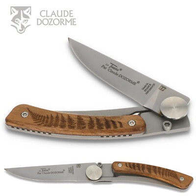 Claude Dozorme Le Thiers Nature Fougère Taschenmesser Eiche Clip Liner Lock