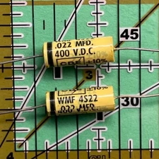 .022uF 400v Cornell Dubilier Film Axial Capacitor WMF4S22K 10% Audio Tube 2pcs  