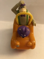 Magilla Gorilla Wacky ORANGE RACE Car toy 1997 PUll String top CAT FIGURE