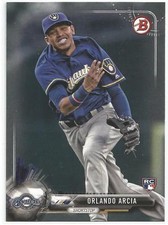 Orlando Arcia Milwaukee Brewers 2017 Bowman Baseball Rookie Card