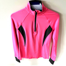Tek Gear Pink 1/4 Zip Pullover Activewear Top Size Small