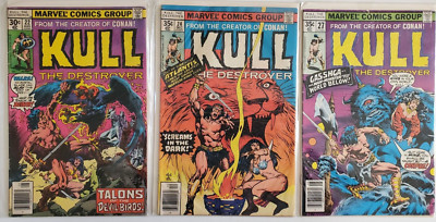 Kull The Destroyer #22 #24 #27, 1977-78, 3 Issues, Don Glut, Ernie Chan, Marvel