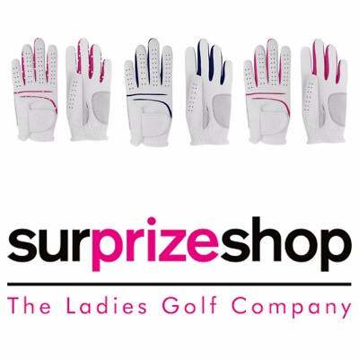 Surprizeshop Damen Elegance Allwetter Golfhandschuh. Rosa oder Marine. Alle Größen.