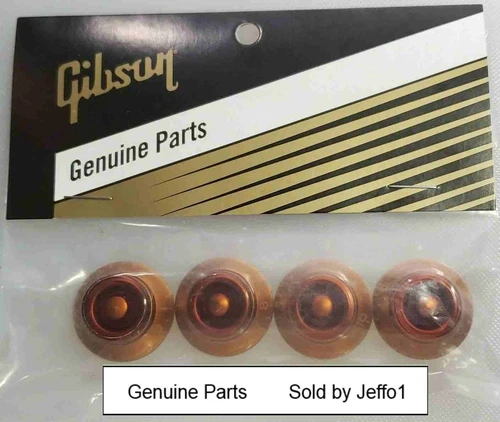 GIBSON® Top Hat Knobs PRHK-030 Amber Set USA Les Paul SG ES Brand New REAL DEAL!