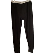 Fruit of The Loom Men's Black Thermal Waffle Long Johns Pants Size L*