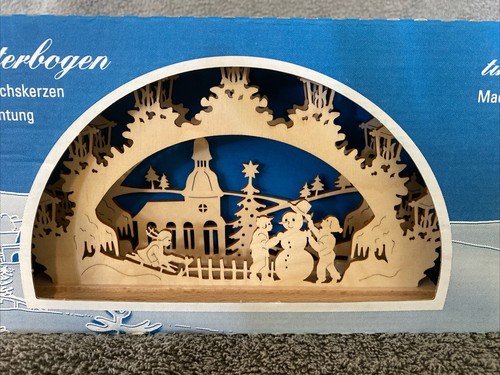Saico Lichterbogen Wood~Lighted Arch~A Winter Christmas~Written/Made In Germany - Picture 2 of 6