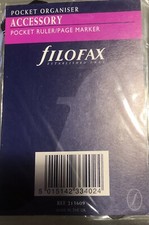 Filofax Organizer Accessory Pocket Ruler Page Marker