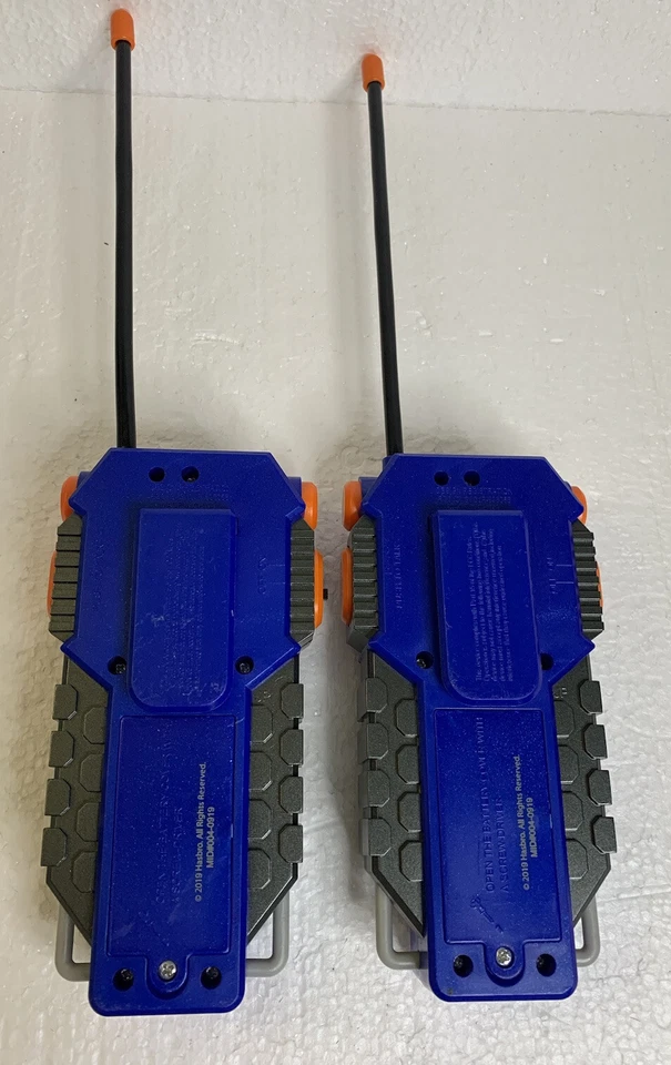 Nerf Walkie Talkies Blue Gray & Orange Works Great - Image 2 of 4