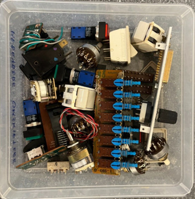 Vintage Lot of Switches, Rotary Controls & Electronic Components ...