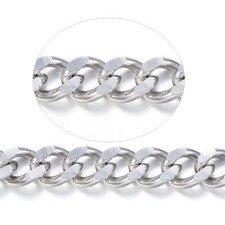 Stainless Steel Jewellery Making Curb Chain Cut to Length  - By Metre
