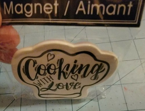 Greenbrier Brand: Black & White "Cooking With Love" Magnet - New With Free Ship - Picture 4 of 7