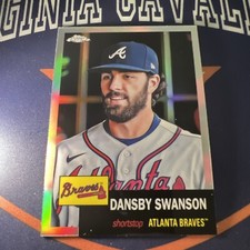 2023 Topps Chrome Platinum Anniversary Dansby Swanson #69 Refractor Parallel