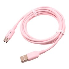 Pink 6ft USB-C Cable Charger Cord Power Wire Type-C Fast Charge for SmartPhones
