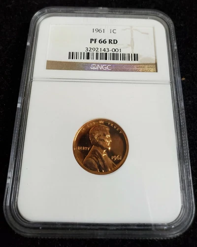 1961-P 1c NGC PF66 RD Lincoln Memorial Penny 