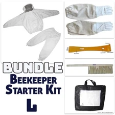 Adult Large Jawadis Premium Bee Suit Bundle with Gloves, Hive Tool & Brush