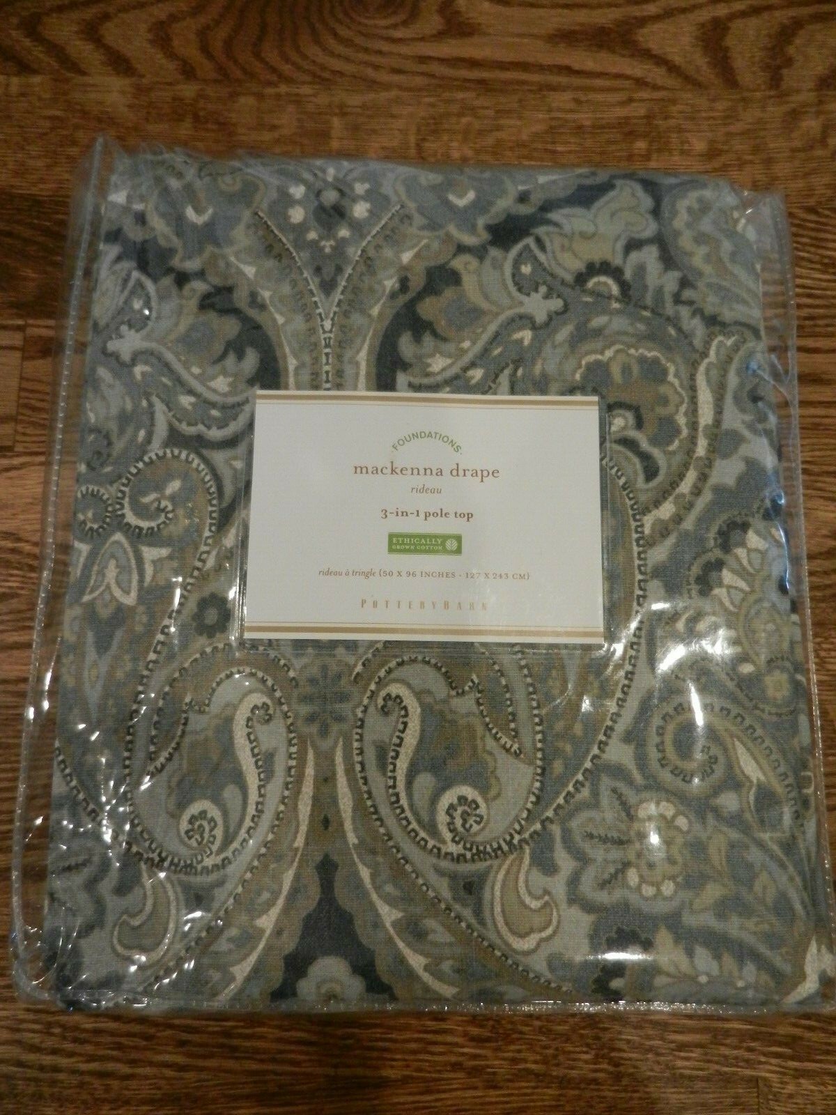 Pottery Barn White Peyton Grommet Drape Panel Curtain 50 X 96