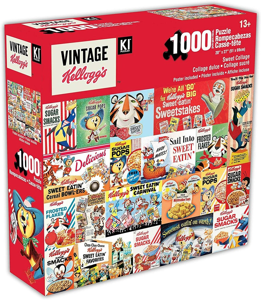 VINTAGE KELLOGGES ヴィンテージ　パズル　1000ぴーす Amazon.com: Kellogg's 1000 Piece Puzzle for Adults Retro