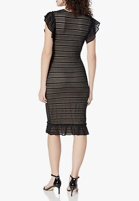 MAX STUDIO BODYCON SILHOUETTE BLACK FLUTTER SLEEVE DRESS..! Size S | eBay MAX STUDIO BODYCON SILHOUETTE BLACK FLUTTER SLEEVE DRESS..! Size S | eBay
