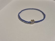 Y€ll●w  bracelet, Beaded, Hand Made, Creative, Unique,  Protection, Heart, Blue