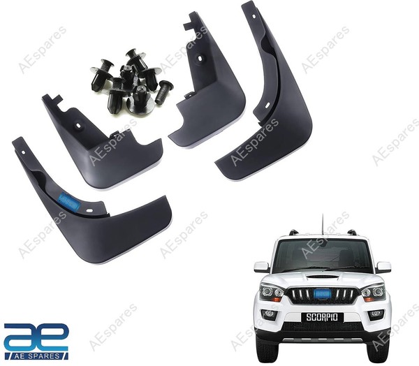 Schlamm Klappe Set Von 4 Schwarz FüR Mahindra Scorpio 2009-2014 S2U-image
