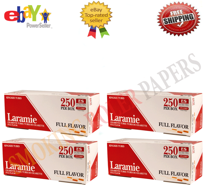 laramie cigarette tubes Laramie Full Flavor Red Tubes King Size 250 Per Box 8mm 4 BOX