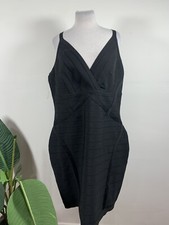 Ashley Stewart Womens Solid Black Strappy Sle...