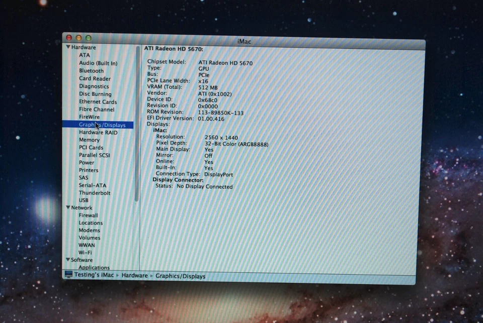 Apple video card ATI Radeon HD 5670 512MB For 2010 iMac 27" A1312 Only (8DGA) - Image 2 of 4