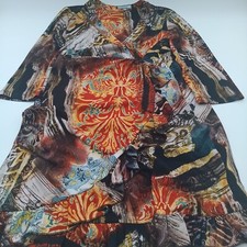Laura Max Dress Womens Medium Multicolor Designer Long Sleeve