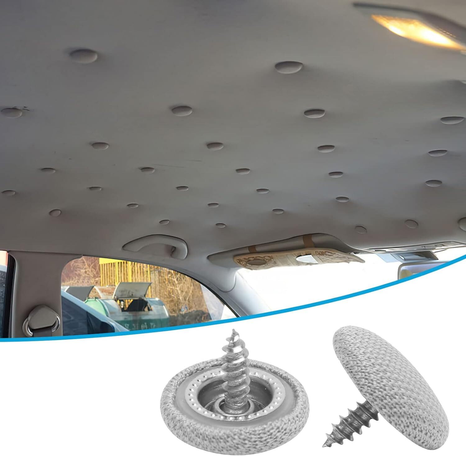 70 pcs Sagging Headliner Fix Repair Kit Pins Snap Rivet Car Roof Repair