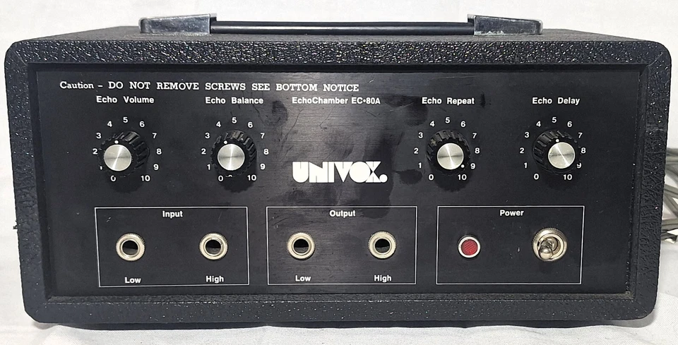 Vtg Univox Echo Chamber EC-80A LoFi Echoes Delay Unit Tested Fuze Tape Cartridge - Image 2 of 4